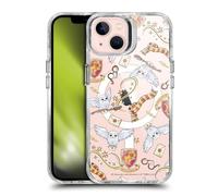 Head Case Designs Officially Licensed Harry Potter Hedwig Gryffindor Pattern Magical Icons Shockproof Bumper Case [Military Grade] Compatible with Apple iPhone 13 and Compatible with MagSafe