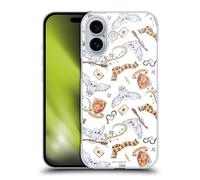 Head Case Designs Officially Licensed Harry Potter Hedwig Owl Pattern Deathly Hallows XIII Hard Back Case Compatible With Apple iPhone 16