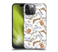 Head Case Designs Officially Licensed Harry Potter Hedwig Owl Pattern Deathly Hallows XIII Hard Back Case Compatible With Apple iPhone 14 Pro Max