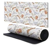 Head Case Designs Officially Licensed Harry Potter Hedwig Owl Pattern Graphics Gaming Office Desk PC Keyboard Mouse Mat Pad 37.4 x 15.75 x 0.16 inches (900 x 400 mm) - XL