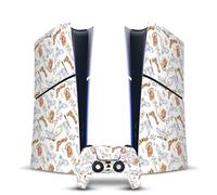 Head Case Designs Officially Licensed Harry Potter Hedwig Owl Pattern Graphics Vinyl Gaming Skin Decal Compatible With Sony PlayStation 5 PS5 Slim Digital Edition Console & DualSense Controller