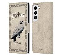 Head Case Designs Officially Licensed Harry Potter Hedwig Owl Prisoner Of Azkaban III Leather Wallet Case Compatible With Samsung Galaxy S22 5G