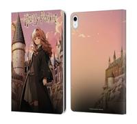 Head Case Designs Officially Licensed Harry Potter Hermione Granger Anime Celebration Leather Wallet Case Compatible With Apple iPad 10.9 2022/2025