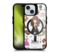 Head Case Designs Officially Licensed Harry Potter Hermione Granger Magical Icons Black Shockproof Bumper Case [Military Grade Protection] Compatible with Apple iPhone 15 and Compatible with MagSafe