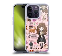 Head Case Designs Officially Licensed Harry Potter Hermione Pattern Deathly Hallows XXXVII Gel Case [Military Grade Protection] Compatible With Apple iPhone 14 Pro