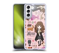 Head Case Designs Officially Licensed Harry Potter Hermione Pattern Deathly Hallows XXXVII Gel Case [Military Grade Protection] Compatible with Samsung Galaxy S21 5G and Compatible with MagSafe