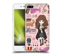 Head Case Designs Officially Licensed Harry Potter Hermione Pattern Deathly Hallows XXXVII Soft Gel Case [Military Grade Protection] Compatible With Apple iPhone 7 Plus/iPhone 8 Plus
