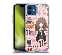 Head Case Designs Officially Licensed Harry Potter Hermione Pattern Deathly Hallows XXXVII Soft Gel Case Compatible With Apple iPhone 12 / iPhone 12 Pro