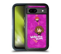 Head Case Designs Officially Licensed Harry Potter Hermione Ron Spell Deathly Hallows I Ultra-Armoured Shockproof Case [Military Grade Protection] Compatible With Google Pixel 8a