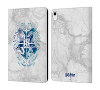 Head Case Designs Officially Licensed Harry Potter Hogwarts Aguamenti Deathly Hallows IX Leather Wallet Case Compatible With Apple iPad 10.9 2022/2025