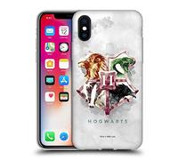 Head Case Designs Officially Licensed Harry Potter Hogwarts Deathly Hallows XVI Soft Gel Case Compatible With Apple iPhone X/iPhone XS