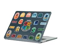 Head Case Designs Officially Licensed Harry Potter Hogwarts Houses Icons Black Glitter Hard Crystal Armour Laptop Case compatible with MacBook Air 13.6" M2 A2681/M3 A3113/M4 A3240 2022/2024/2025