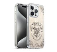 Head Case Designs Officially Licensed Harry Potter Hogwarts Parchment Sorcerer's Stone I Gel Case [Military Grade Protection] Compatible with Apple iPhone 15 Pro and Compatible with MagSafe