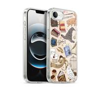 Head Case Designs Officially Licensed Harry Potter Hogwarts Pattern Deathly Hallows XXXVII Gel Case [Military Grade Protection] Compatible with Apple iPhone 16e and Compatible with MagSafe