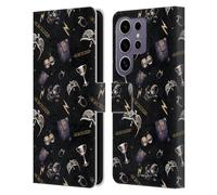 Head Case Designs Officially Licensed Harry Potter Horcruxes Pattern Dementors Kiss Leather Wallet Case Compatible with Samsung Galaxy S25 Ultra