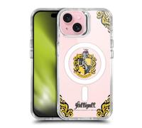 Head Case Designs Officially Licensed Harry Potter Houses Hufflepuff SHOCKPROOF BUMPER CASE COMPATIBLE WITH Apple iPhone 15 & MAGSAFE