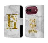 Head Case Designs Officially Licensed Harry Potter Hufflepuff Aguamenti Deathly Hallows IX Leather Wallet Case Compatible With Apple iPhone Duo