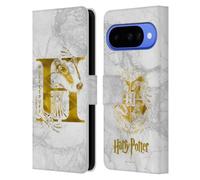 Head Case Designs Officially Licensed Harry Potter Hufflepuff Aguamenti Deathly Hallows IX Leather Wallet Case Compatible With Google Pixel 10