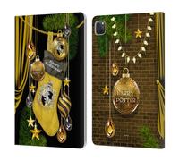 Head Case Designs Officially Licensed Harry Potter Hufflepuff Christmas Ornaments Leather Wallet Case Compatible With Apple iPad Pro 11 2020/2021 / 2022