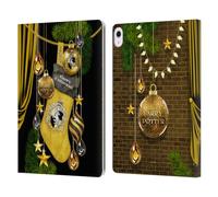 Head Case Designs Officially Licensed Harry Potter Hufflepuff Christmas Ornaments Leather Wallet Case Compatible With Apple iPad Air 13 2024/2025