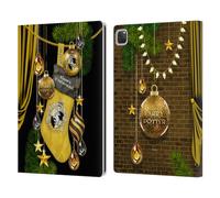 Head Case Designs Officially Licensed Harry Potter Hufflepuff Christmas Ornaments Leather Wallet Case Compatible With Apple iPad Pro 13 M4 2024