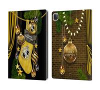 Head Case Designs Officially Licensed Harry Potter Hufflepuff Christmas Ornaments Leather Wallet Case Compatible With Apple iPad Pro 12.9 2020/2021/2022