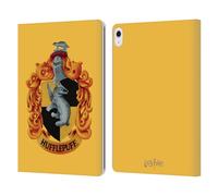 Head Case Designs Officially Licensed Harry Potter Hufflepuff Crest Chamber Of Secrets I Leather Wallet Case Compatible With Apple iPad Air 13 2024/2025