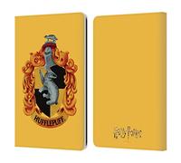 Head Case Designs Officially Licensed Harry Potter Hufflepuff Crest Chamber Of Secrets I Leather Wallet Case Compatible With Kindle Paperwhite 1/2 / 3