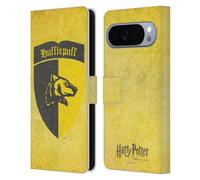 Head Case Designs Officially Licensed Harry Potter Hufflepuff Crest Sorcerer's Stone I Leather Wallet Case Compatible With Google Pixel 10 Pro XL