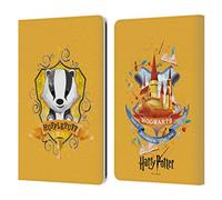 Head Case Designs Officially Licensed Harry Potter Hufflepuff Deathly Hallows II Leather Wallet Case Compatible With Kindle Paperwhite 1/2 / 3
