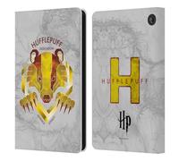 Head Case Designs Officially Licensed Harry Potter Hufflepuff Deathly Hallows IV Leather Wallet Case Compatible With Amazon Fire 7 2022