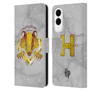 Head Case Designs Officially Licensed Harry Potter Hufflepuff Deathly Hallows IV Leather Wallet Case Compatible With Samsung Galaxy S25 Edge