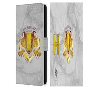 Head Case Designs Officially Licensed Harry Potter Hufflepuff Deathly Hallows IV Leather Wallet Case Compatible With Samsung Galaxy S25 FE