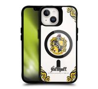 Head Case Designs Officially Licensed Harry Potter Hufflepuff Houses Black Shockproof Bumper Case [Military Grade Protection] Compatible with Apple iPhone 14 and Compatible with MagSafe