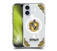 Head Case Designs Officially Licensed Harry Potter Hufflepuff Houses Shockproof Bumper Case [Military Grade Protection] Compatible with Apple iPhone 16 and Compatible with MagSafe
