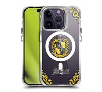 Head Case Designs Officially Licensed Harry Potter Hufflepuff Houses Shockproof Bumper Case [Military Grade Protection] Compatible with Apple iPhone 14 Pro and Compatible with MagSafe