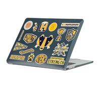 Head Case Designs Officially Licensed Harry Potter Hufflepuff Icons Black Glitter Hard Crystal Armour Laptop Case compatible with MacBook Air 13.6" M2 A2681/M3 A3113/M4 A3240 2022/2024/2025