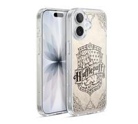 Head Case Designs Officially Licensed Harry Potter Hufflepuff Parchment Sorcerer's Stone I Gel Case [Military Grade Protection] Compatible with Apple iPhone 17 and Compatible with MagSafe