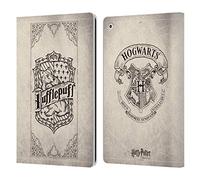 Head Case Designs Officially Licensed Harry Potter Hufflepuff Parchment Sorcerer's Stone I Leather Wallet Case Compatible With Apple iPad 10.2 2019/2020/2021