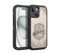 Head Case Designs Officially Licensed Harry Potter Hufflepuff Parchment Sorcerer's Stone I Ultra-Armoured Shockproof Case [Military Grade Protection] Compatible With Apple iPhone 15