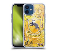 Head Case Designs Officially Licensed Harry Potter Hufflepuff Pattern Deathly Hallows XIII Gel Case [Military Grade Protection] Compatible With Apple iPhone 12 Mini