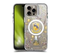 Head Case Designs Officially Licensed Harry Potter Hufflepuff Pattern Magical Icons Shockproof Bumper Case [Military Grade] Compatible with Apple iPhone 16 Pro Max and Compatible with MagSafe