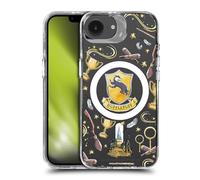 Head Case Designs Officially Licensed Harry Potter Hufflepuff Pattern Magical Icons Shockproof Bumper Case [Military Grade Protection] Compatible with Apple iPhone 16e and Compatible with MagSafe