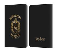 Head Case Designs Officially Licensed Harry Potter Hufflepuff Quidditch Deathly Hallows X Leather Wallet Case Compatible With Kindle Paperwhite 1/2 / 3