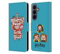 Head Case Designs Officially Licensed Harry Potter I Solemnly Swear Deathly Hallows I Leather Wallet Case Compatible With Samsung Galaxy S26 Plus