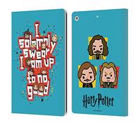 Head Case Designs Officially Licensed Harry Potter I Solemnly Swear Deathly Hallows I Leather Wallet Case Compatible With Apple iPad 10.2 2019/2020/2021