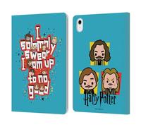 Head Case Designs Officially Licensed Harry Potter I Solemnly Swear Deathly Hallows I Leather Wallet Case Compatible With Apple iPad Air 11 2020/2022/2024/2025