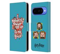 Head Case Designs Officially Licensed Harry Potter I Solemnly Swear Deathly Hallows I Leather Wallet Case Compatible With Google Pixel 10
