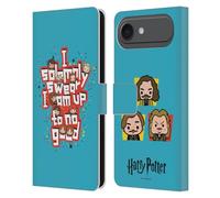 Head Case Designs Officially Licensed Harry Potter I Solemnly Swear Deathly Hallows I Leather Wallet Case Compatible With Apple iPhone 17 Air