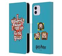 Head Case Designs Officially Licensed Harry Potter I Solemnly Swear Deathly Hallows I Leather Wallet Case Compatible With Apple iPhone 11